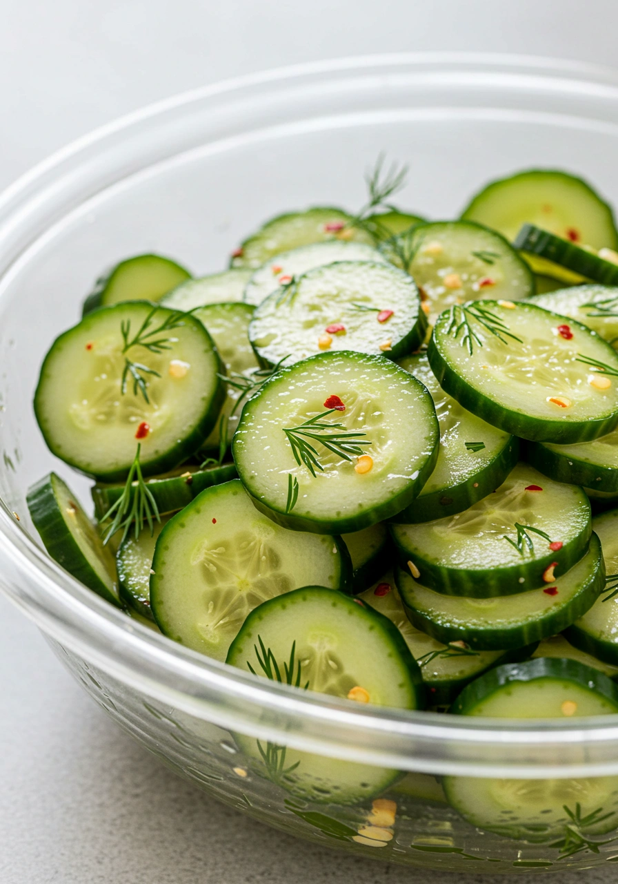 Pickle Juice Cucumber Salad - secondary view